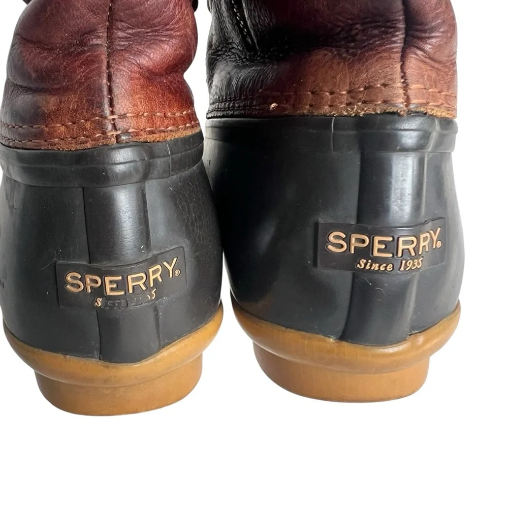 Sperry Top Sider Saltwater Duck Boots Women’s 7M  Brown Rain Snow Boot STS91176